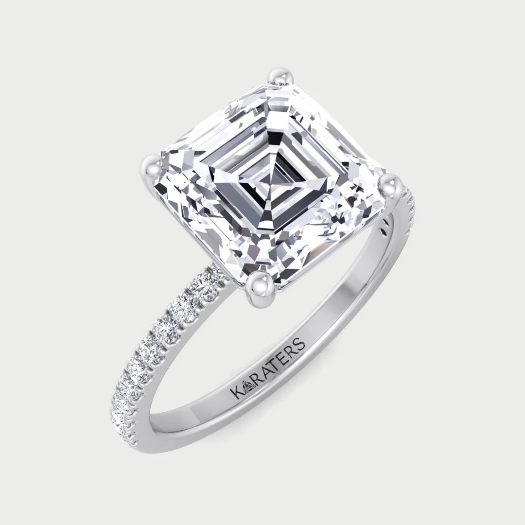 Pave Lab Diamond Engagement Rings